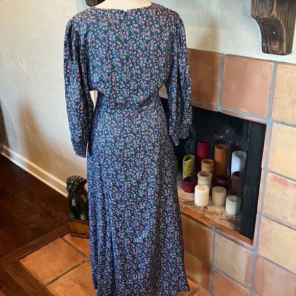 Boden Iris Midi Dress Galaxy Blue, Pretty Floral, 10L! - Picture 6 of 12
